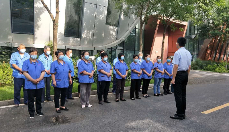 濟南連心物業(yè)風(fēng)景線——班前會